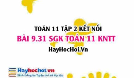 Bài 9.31 SGK Toán 11 Tập 2 Kết nối tri thức
